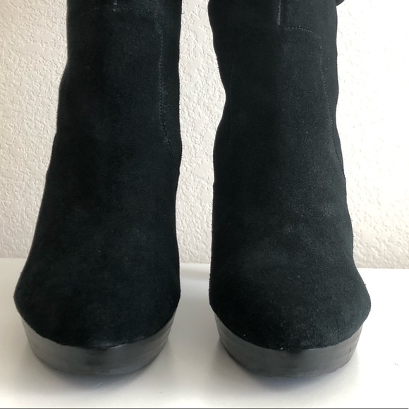 Charles David Black Suede Boots size 10 free shipping! - Picture 5 of 12